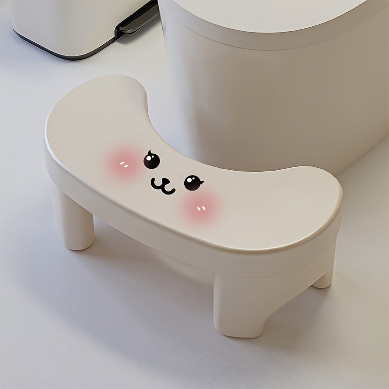 1pc Home Bathroom Footrest Stool, Non-Electric Plastic Squatty Toilet Step Aid, Multi-Purpose Thickened Polypropylene Fiber Stool for Improved Posture