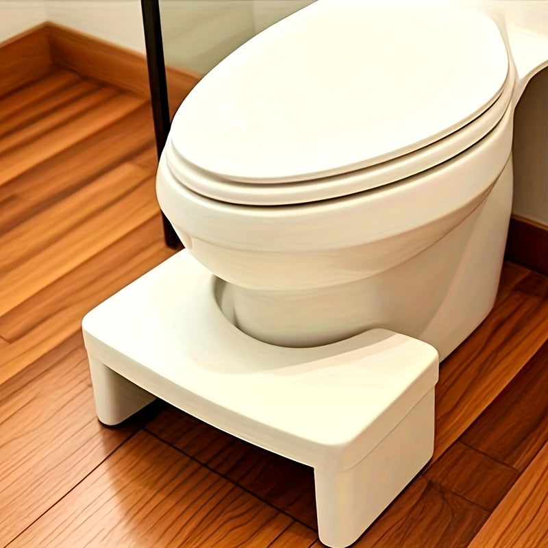Non-Slip | Elderly Assistance Waterproof Durable Plastic Non-Slip White Bathroom Foot Stool | Raised Toilet Seat for Elderly, Adults & Youngsters, Elderly Assistance Tool | Antislip Construction