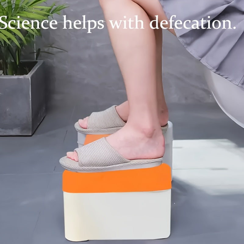 Non-Slip | Elderly Assistance Waterproof Durable Plastic Non-Slip White Bathroom Foot Stool | Raised Toilet Seat for Elderly, Adults & Youngsters, Elderly Assistance Tool | Antislip Construction