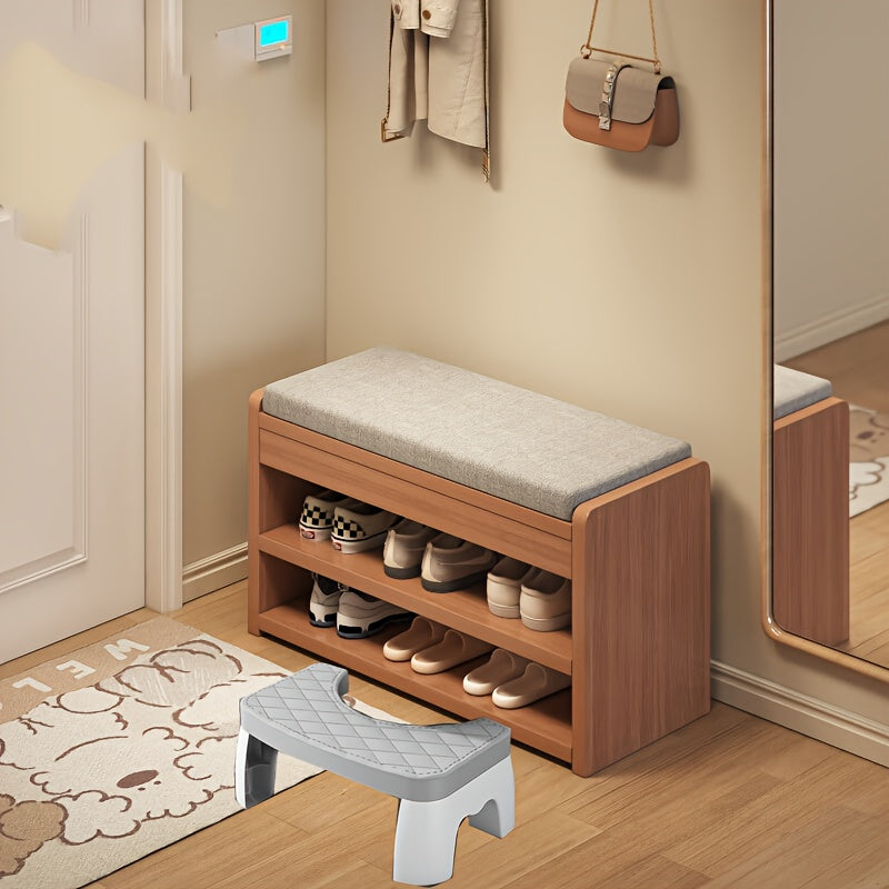 Thickened Non-Slip Toilet Stool for Adults, Children, Pregnant Women, and Elderly - 35 Ergonomic Design, Washable PP Material, Portable Bathroom Kneeling Aid, Sturdy Support, Comfortable Texture