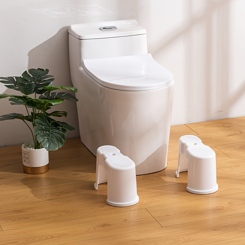 Two Packs of Anti-Slip Toilet Footstools Bring a Comfortable and Healthy Experience. Use this Toilet Stool to Enhance Your Comfort. Stackable Bathroom Anti-Slip Toilet Auxiliary Step Stool