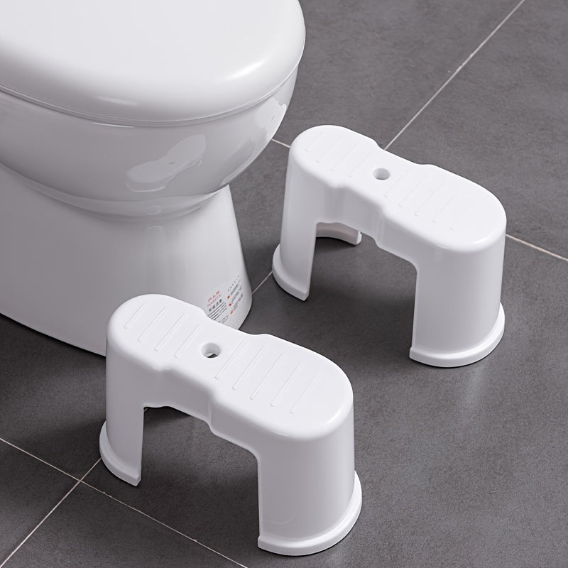 Two Packs of Anti-Slip Toilet Footstools Bring a Comfortable and Healthy Experience. Use this Toilet Stool to Enhance Your Comfort. Stackable Bathroom Anti-Slip Toilet Auxiliary Step Stool