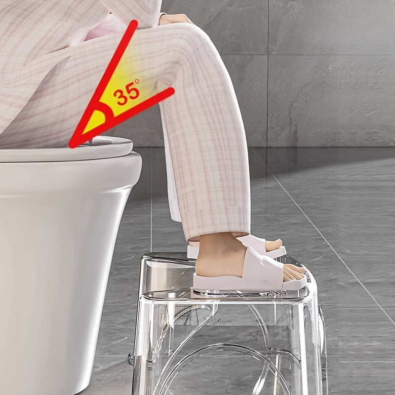 1pc Modern Comfort-Height Toilet Stool - Waterproof, Non-Slip, Thickened Safety Squat Step for Adults & Elderly - Durable Easy-Clean Bathroom Accessory, No Electricity Needed, Accessibility Aid | Modern Toilet Stool | Durable Construction, Toilet Stool