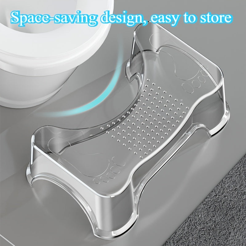 1pc Modern Comfort-Height Toilet Stool - Waterproof, Non-Slip, Thickened Safety Squat Step for Adults & Elderly - Durable Easy-Clean Bathroom Accessory, No Electricity Needed, Accessibility Aid | Modern Toilet Stool | Durable Construction, Toilet Stool