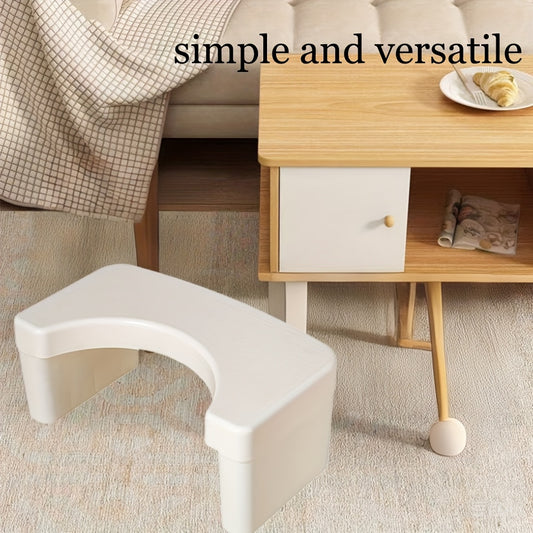 Non-Slip | Elderly Assistance Waterproof Durable Plastic Non-Slip White Bathroom Foot Stool | Raised Toilet Seat for Elderly, Adults & Youngsters, Elderly Assistance Tool | Antislip Construction