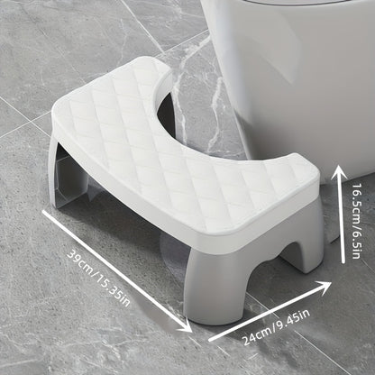 Thickened Non-Slip Toilet Stool for Adults, Children, Pregnant Women, and Elderly - 35 Ergonomic Design, Washable PP Material, Portable Bathroom Kneeling Aid, Sturdy Support, Comfortable Texture