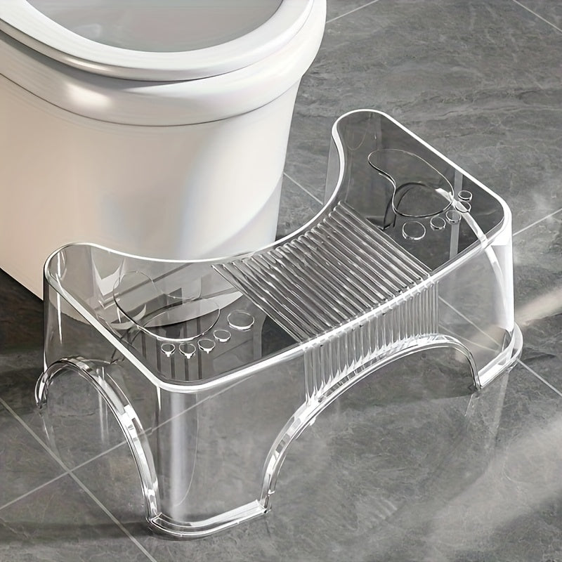 1pc Modern Comfort-Height Toilet Stool - Waterproof, Non-Slip, Thickened Safety Squat Step for Adults & Elderly - Durable Easy-Clean Bathroom Accessory, No Electricity Needed, Accessibility Aid | Modern Toilet Stool | Durable Construction, Toilet Stool