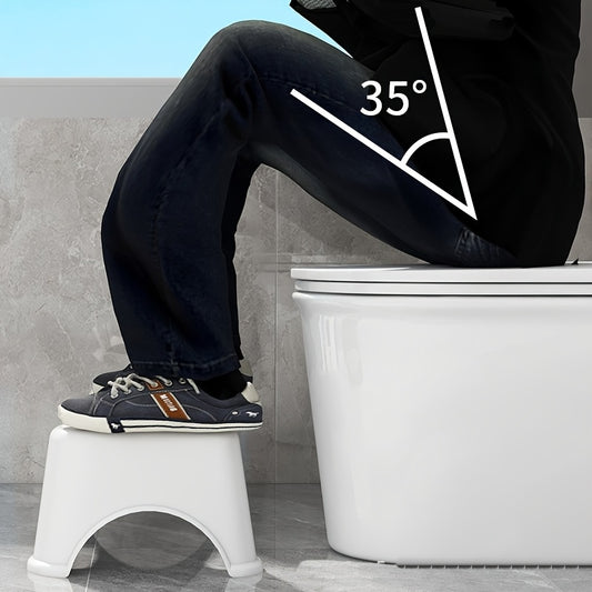 Non-Slip Bathroom Stool - Thickened Toilet Footrest, Enhanced Comfort Ergonomic Squatting Aid, Suitable for Home and Bathroom Use, Ergonomically Designed | Plastic Structure