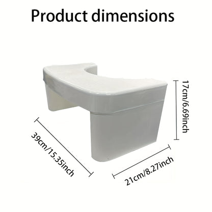 Non-Slip | Elderly Assistance Waterproof Durable Plastic Non-Slip White Bathroom Foot Stool | Raised Toilet Seat for Elderly, Adults & Youngsters, Elderly Assistance Tool | Antislip Construction