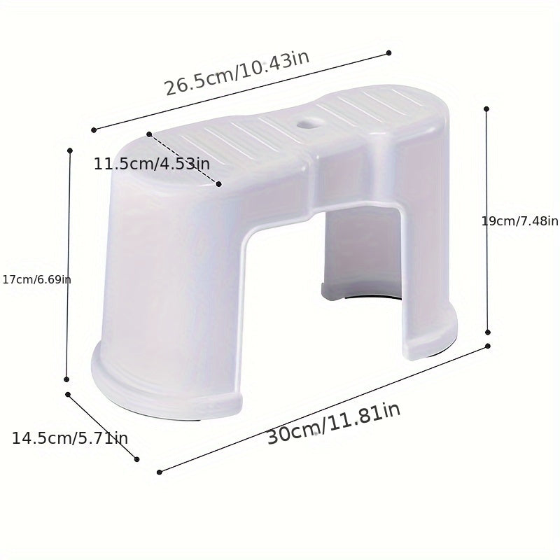 Two Packs of Anti-Slip Toilet Footstools Bring a Comfortable and Healthy Experience. Use this Toilet Stool to Enhance Your Comfort. Stackable Bathroom Anti-Slip Toilet Auxiliary Step Stool