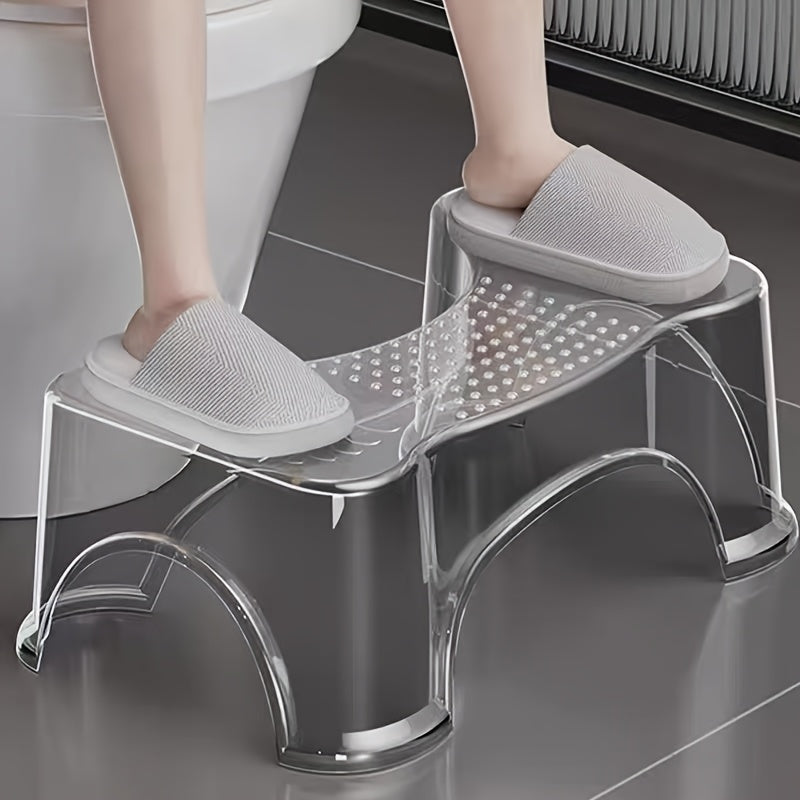 1pc Modern Comfort-Height Toilet Stool - Waterproof, Non-Slip, Thickened Safety Squat Step for Adults & Elderly - Durable Easy-Clean Bathroom Accessory, No Electricity Needed, Accessibility Aid | Modern Toilet Stool | Durable Construction, Toilet Stool