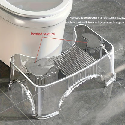 1pc Modern Comfort-Height Toilet Stool - Waterproof, Non-Slip, Thickened Safety Squat Step for Adults & Elderly - Durable Easy-Clean Bathroom Accessory, No Electricity Needed, Accessibility Aid | Modern Toilet Stool | Durable Construction, Toilet Stool